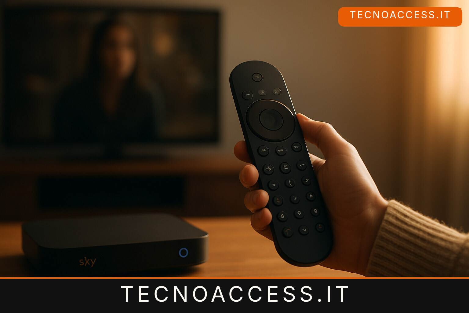 Illustrazione editoriale a tema: E anche in Italia arrivano i comandi vocali con Sky Q