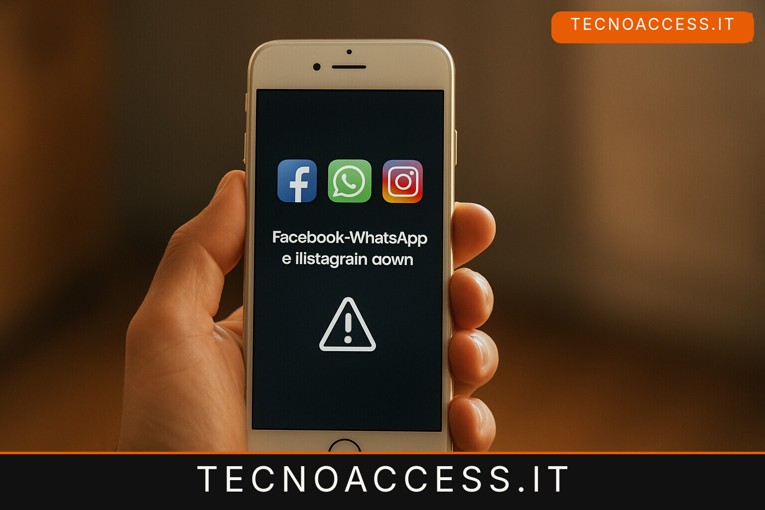 Illustrazione editoriale a tema: Flash News: Facebook, Whatsapp e Instagram down: I social non funzionano