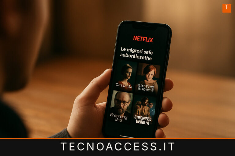 Illustrazione editoriale a tema: Le migliori serie su Netflix con audio-descrizione