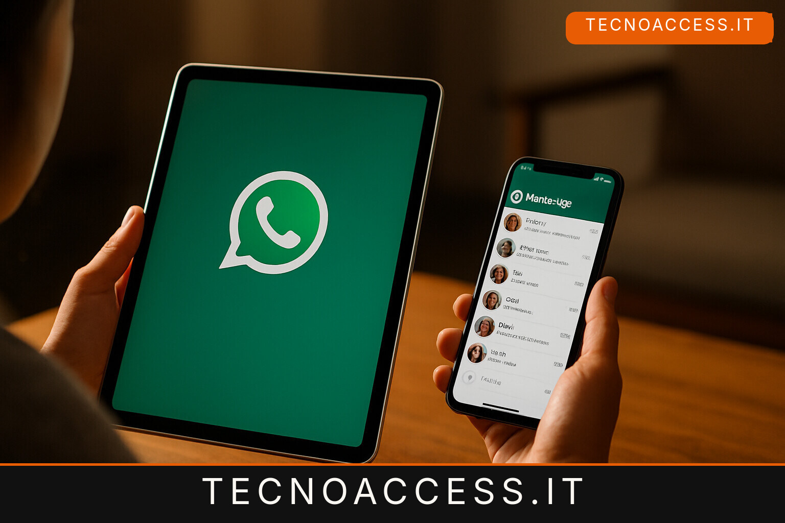 Illustrazione editoriale a tema: Presto arriverà whatsapp su iPad
