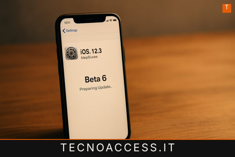 Illustrazione editoriale a tema: Apple rilascia iOS 12.3 beta 6