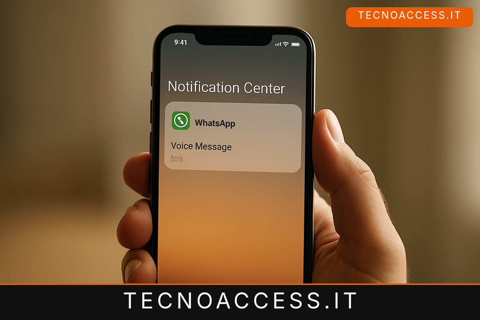 Illustrazione editoriale a tema: Il nuovo aggiornamento di whatsapp per iOS consente di ascoltare le note vocali dalle notifiche