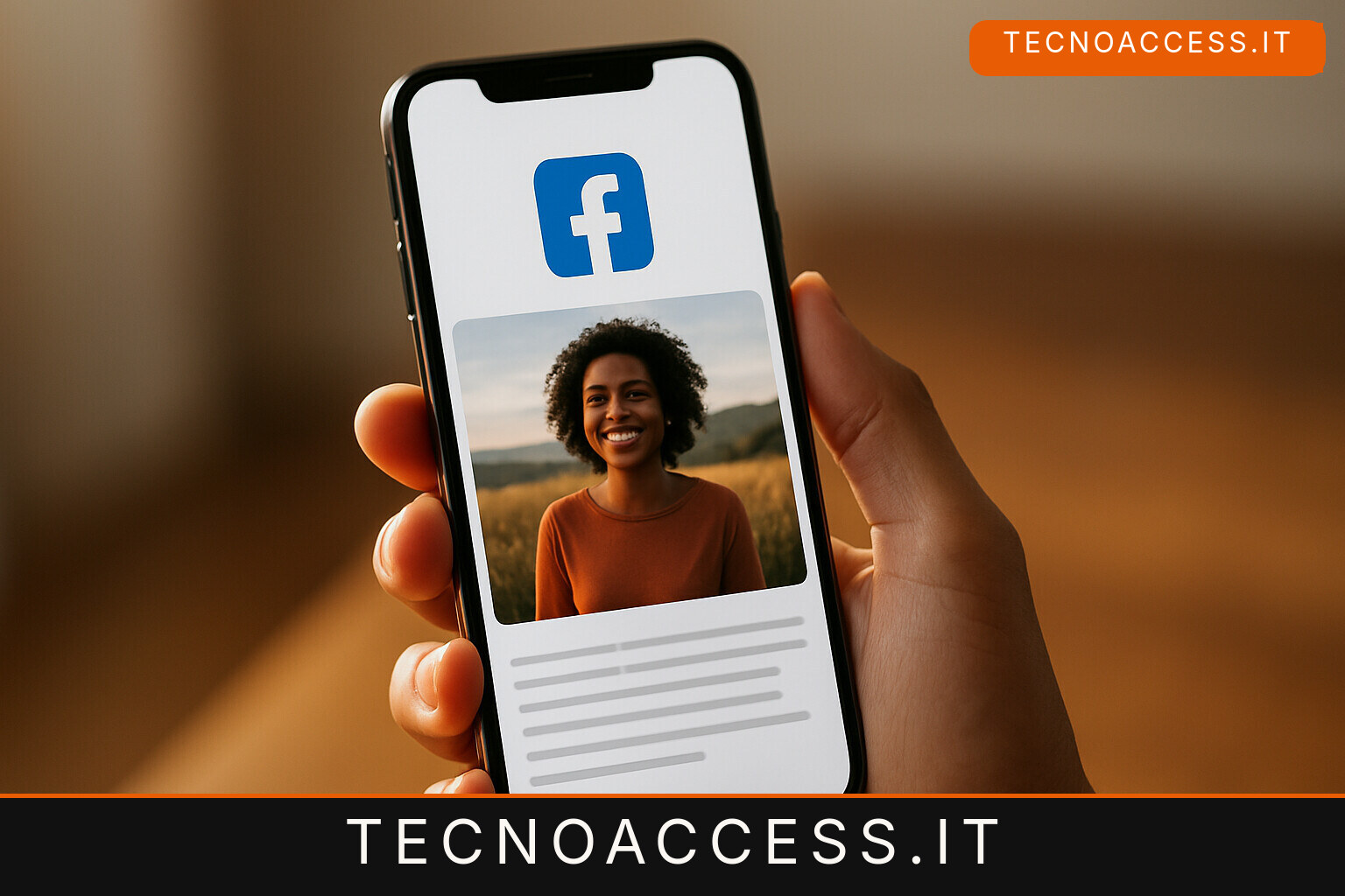 Illustrazione editoriale a tema: Importante novità per Facebook, adesso legge il testo contenuto nelle immagini!