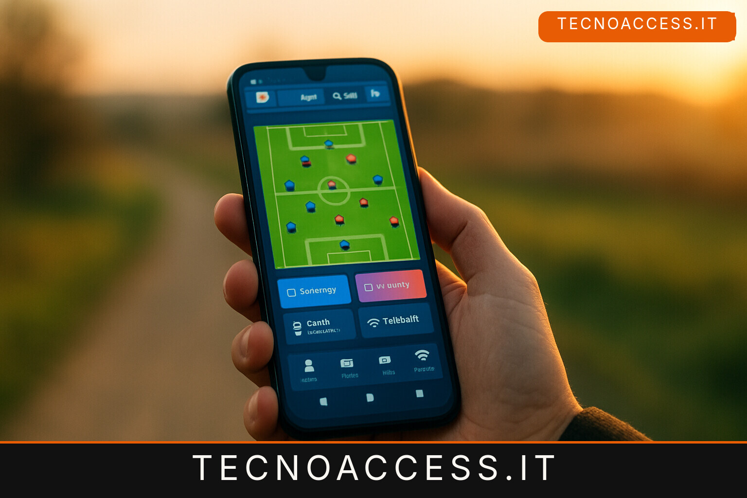 Illustrazione editoriale a tema: Un gioco di calcio manageriale accessibile (OSM)