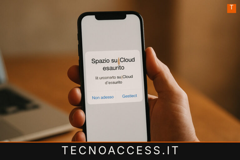 Illustrazione editoriale a tema: Spazio su iCloud esaurito: Come risolvere