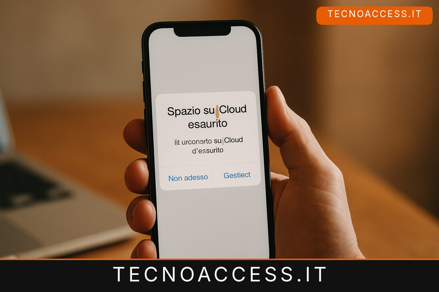 Illustrazione editoriale a tema: Spazio su iCloud esaurito: Come risolvere