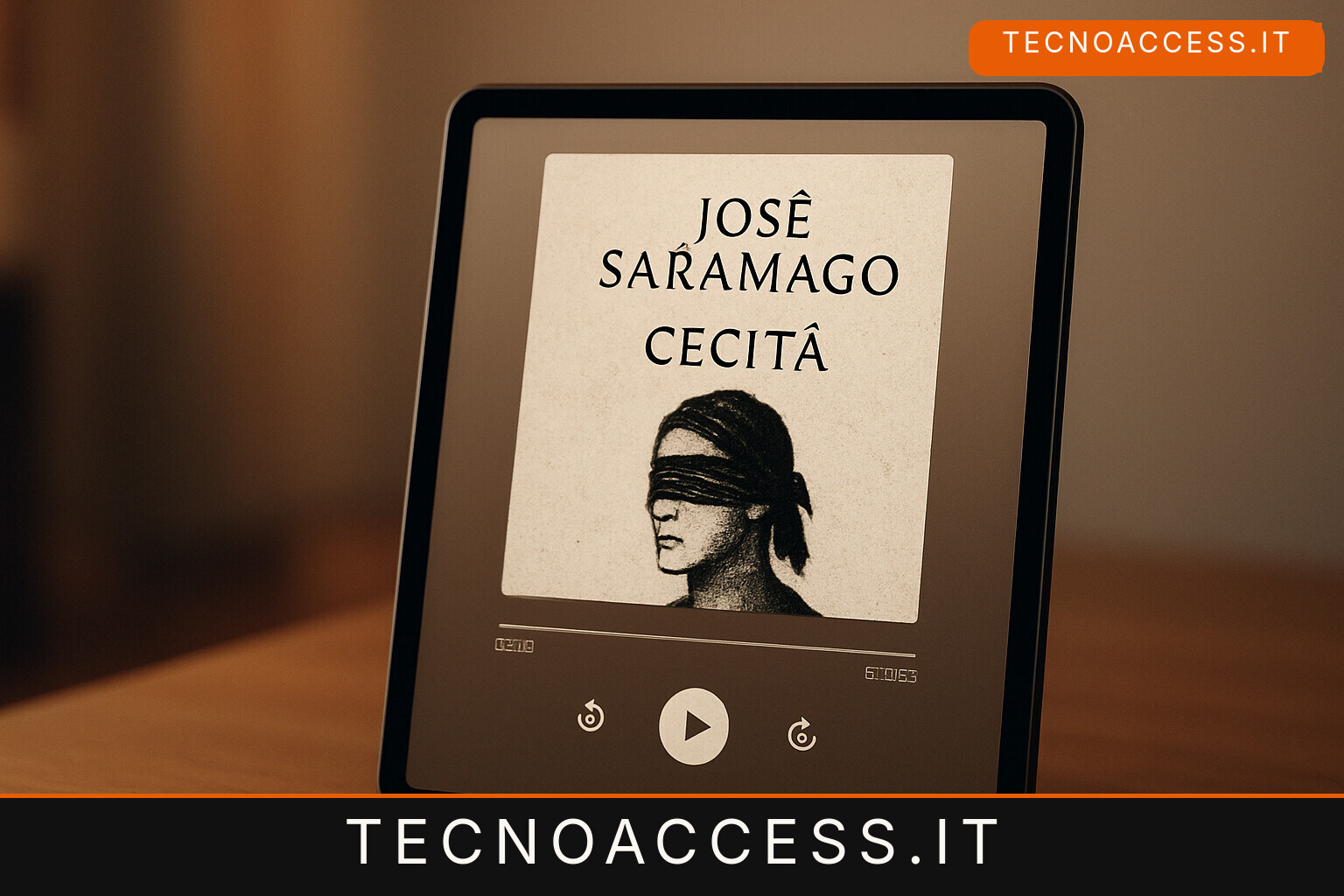 Illustrazione editoriale a tema: SoundStories del 23/12/22: Cecità di Josè Saramago