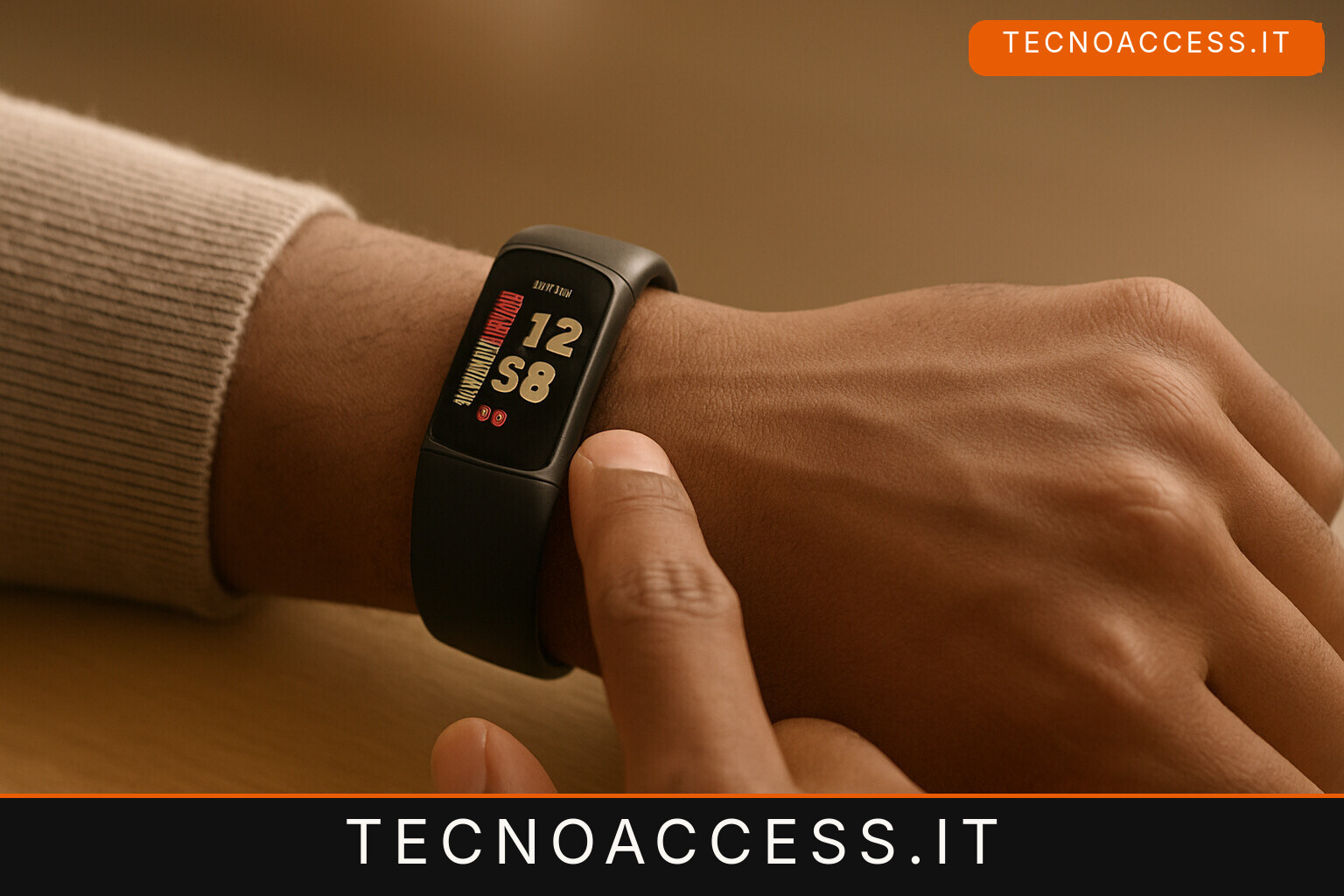 Illustrazione editoriale a tema: Fitbit Charge 5: un fitness tracker più accessibile di quanto pensi