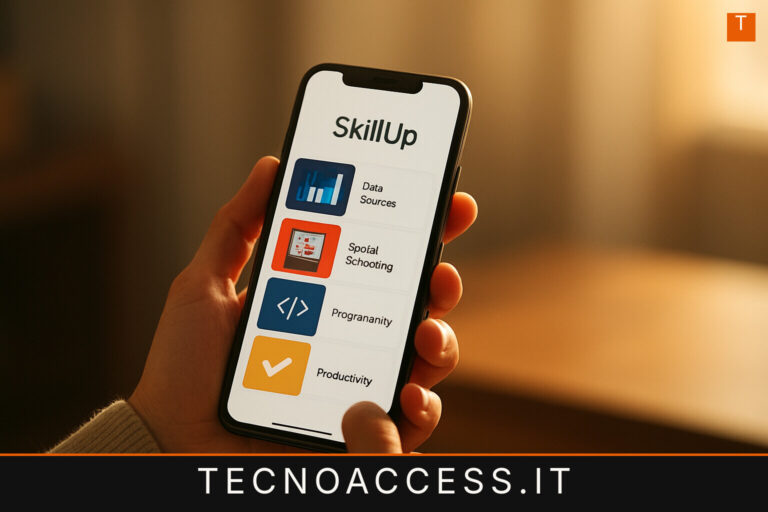 Illustrazione editoriale a tema: SkillUp: l’app accessibile che rivoluziona la lettura