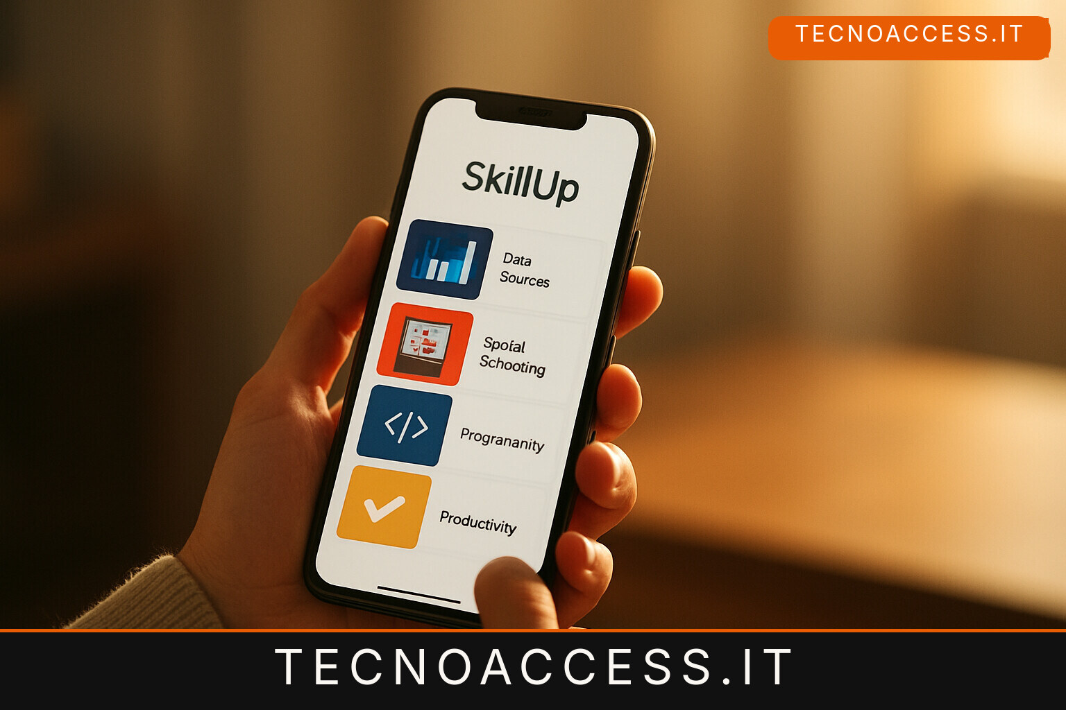 Illustrazione editoriale a tema: SkillUp: l’app accessibile che rivoluziona la lettura