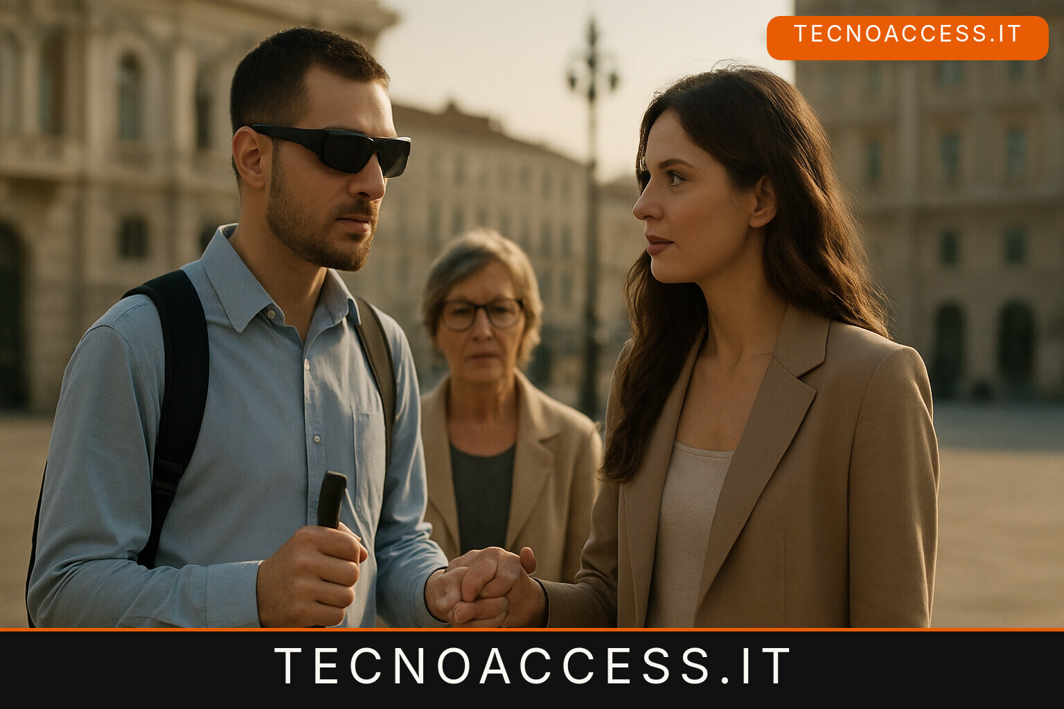 Illustrazione editoriale a tema: A Trieste due giorni su cecità, ipovisione e nuove tecnologie