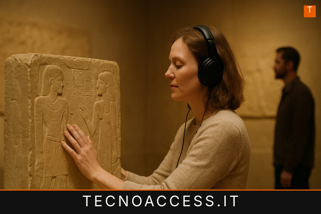 Illustrazione editoriale a tema: Negli Stati Uniti un museo permette ai ciechi di “leggere” la storia con le mani