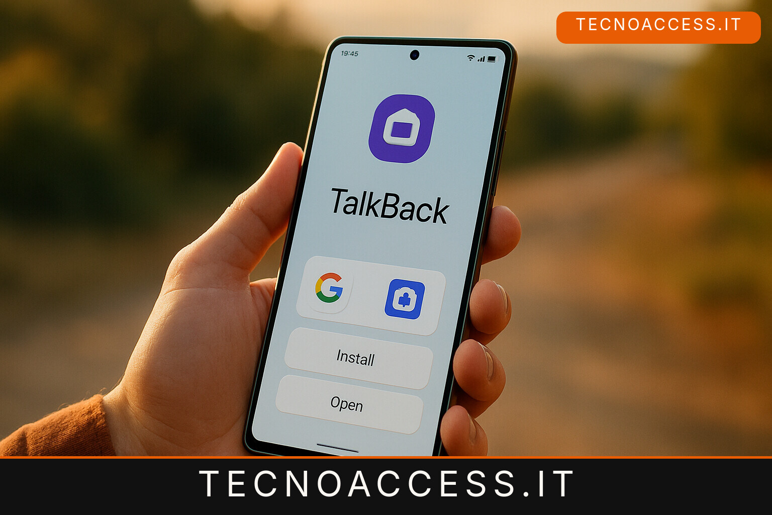 Illustrazione editoriale a tema: Samsung One UI 9 beta, TalkBack diventa quello di Google