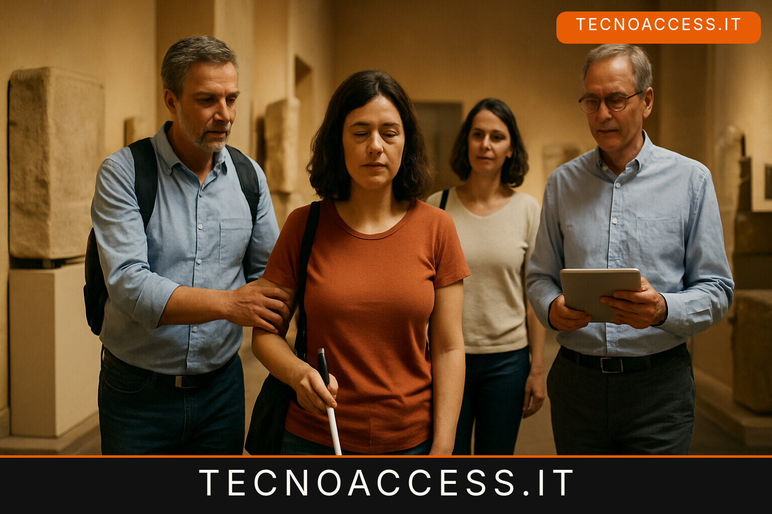 Illustrazione editoriale a tema: A Niscemi il museo civico diventa accessibile, UICI Ragusa lo prova
