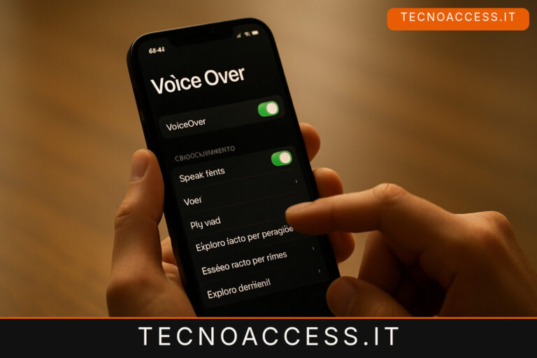 Illustrazione editoriale a tema: VoiceOver in iOS 27 beta 1, le novità che Apple non ha annunciato dal palco