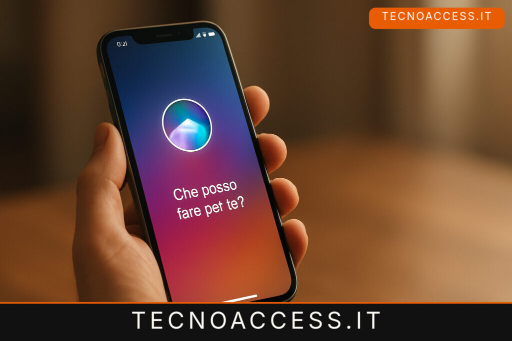 Illustrazione editoriale a tema: WWDC 2026, Siri AI con Gemini ma in UE niente iPhone. Italiano confermato