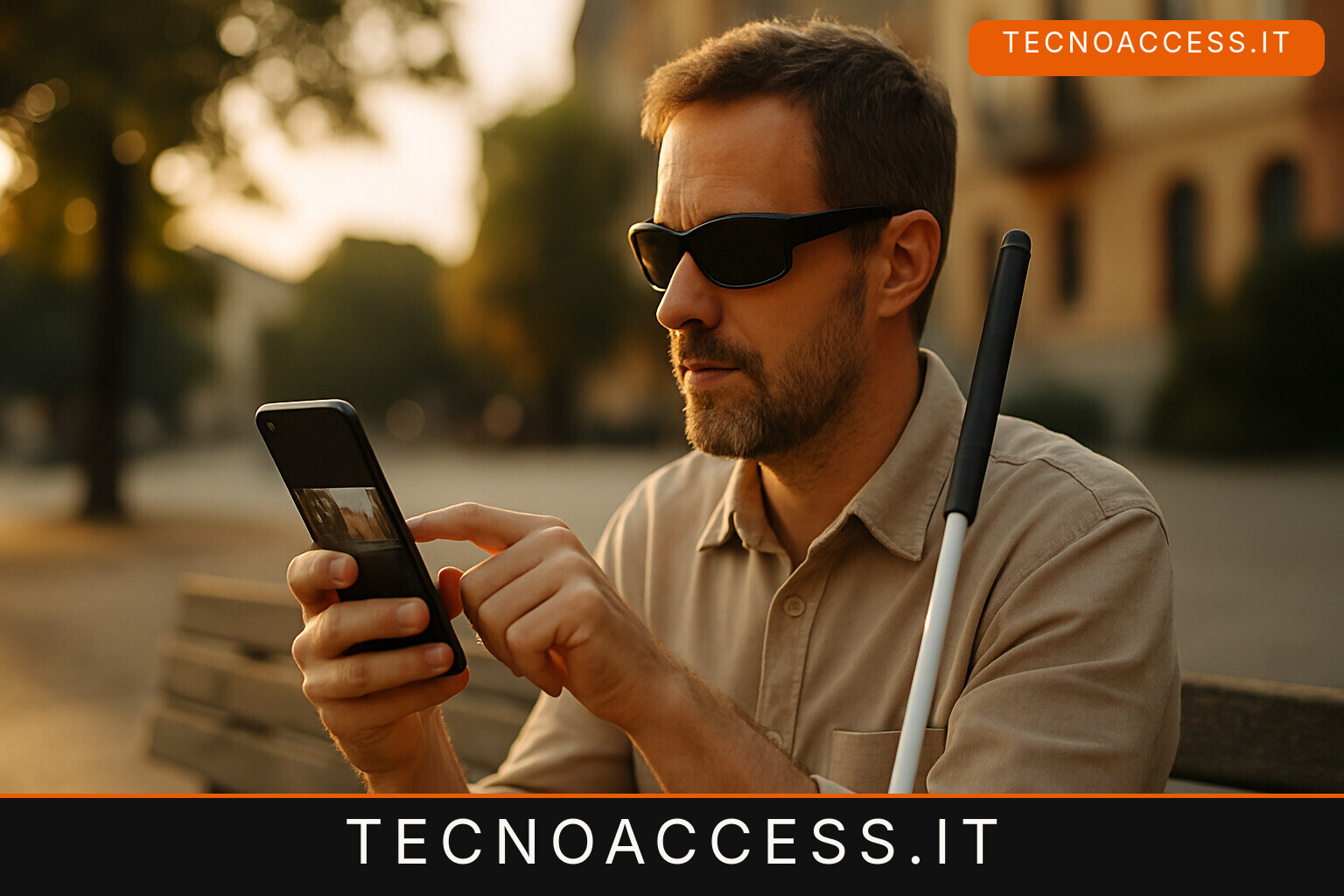 Illustrazione editoriale a tema: Perspective Intelligence, l’app che descrive il mondo a chi non vede senza mandare le foto sul cloud