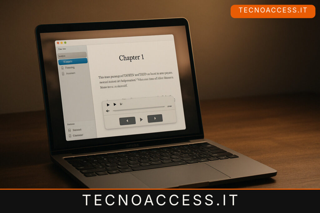 Illustrazione editoriale a tema: SM Readmate arriva su Mac: il lettore di ebook gratuito e accessibile ora c’è anche su macOS