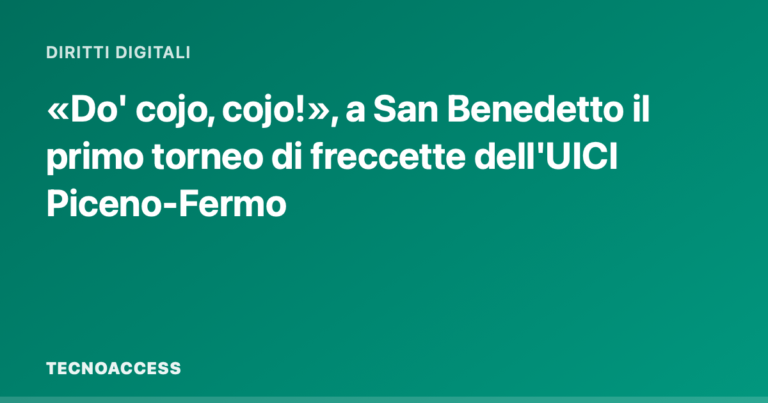 «Do' cojo, cojo!», a San Benedetto il primo torneo di freccette dell'UICI Piceno-Fermo
