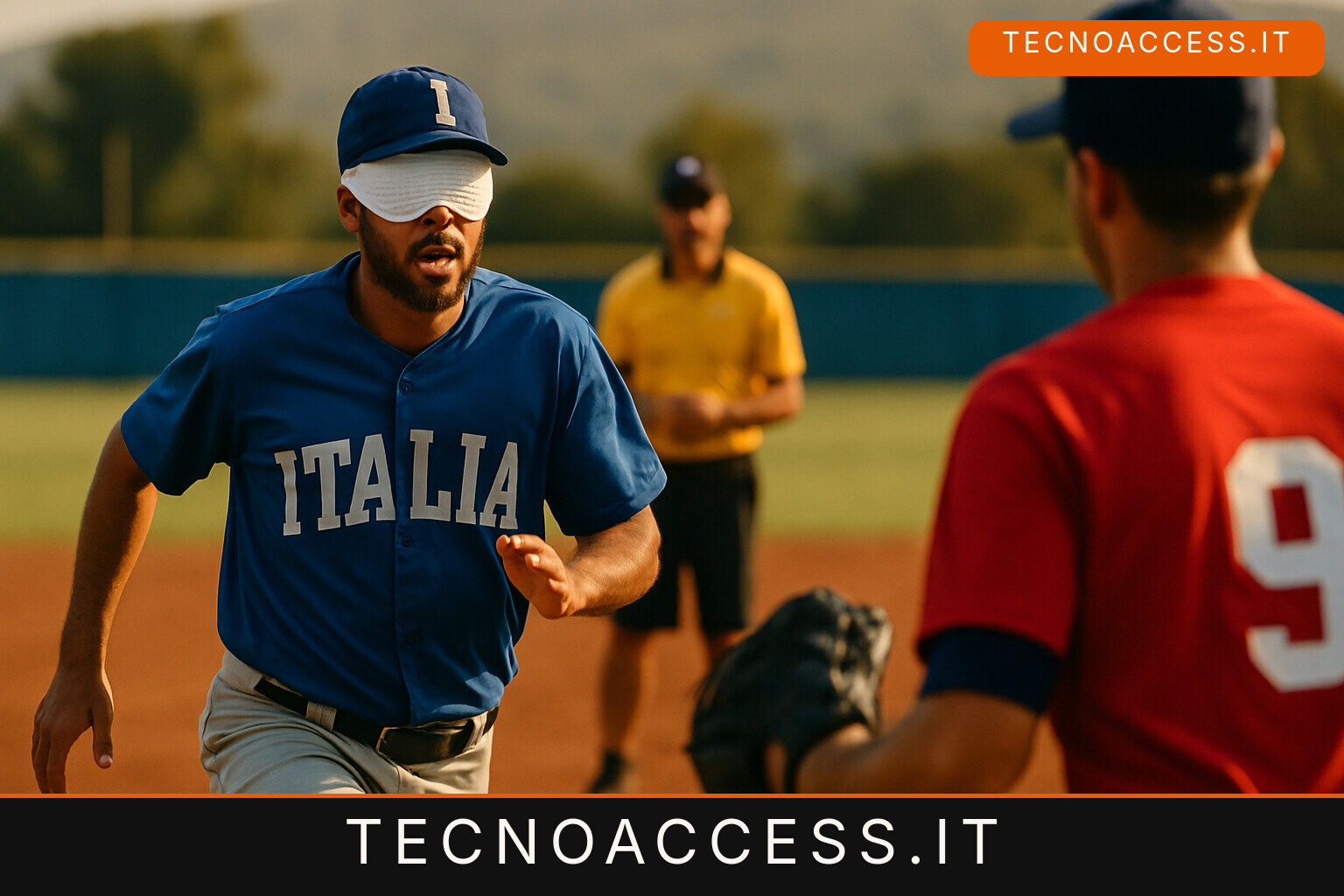 Illustrazione editoriale a tema: Baseball per ciechi, l’Italia ospita la Coppa Internazionale a Castiglione della Pescaia