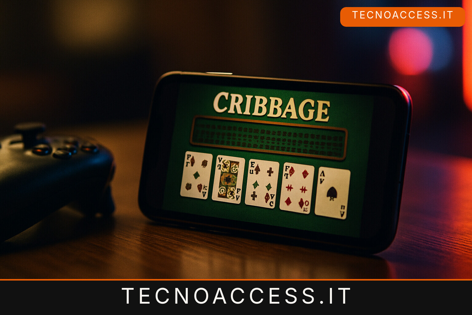 Illustrazione editoriale a tema: Card World aggiunge il Cribbage, e la conta dei punti passa da VoiceOver