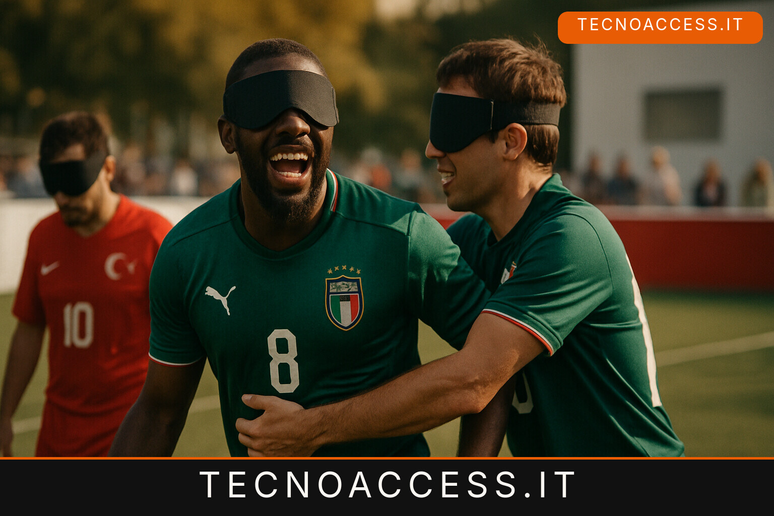 Illustrazione editoriale a tema: Europei di calcio a 5 B1, l’Italia batte la Turchia 4-1 e vola ai Mondiali del 2027
