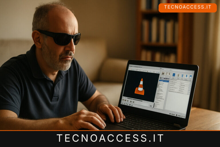 Illustrazione editoriale a tema: Gli add-on NVDA per VLC e Calibre scaricano da soli le traduzioni, senza aspettare la versione nuova
