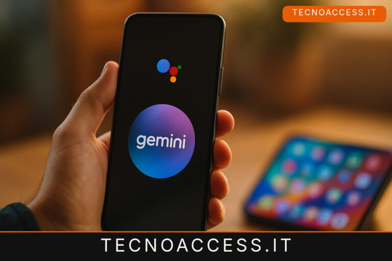 Illustrazione editoriale a tema: Google spegne Assistant il 4 settembre: al suo posto Gemini, e il passaggio non si annulla