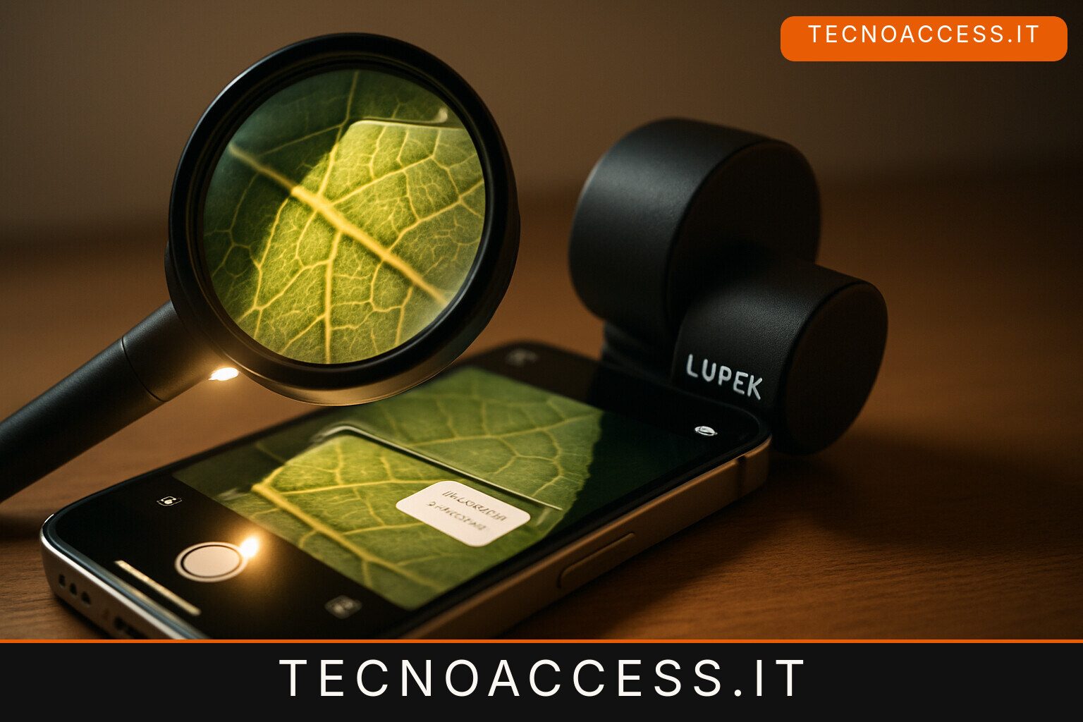 Illustrazione editoriale a tema: Lupek, la lente per iPhone a cui si fanno domande su quello che inquadra