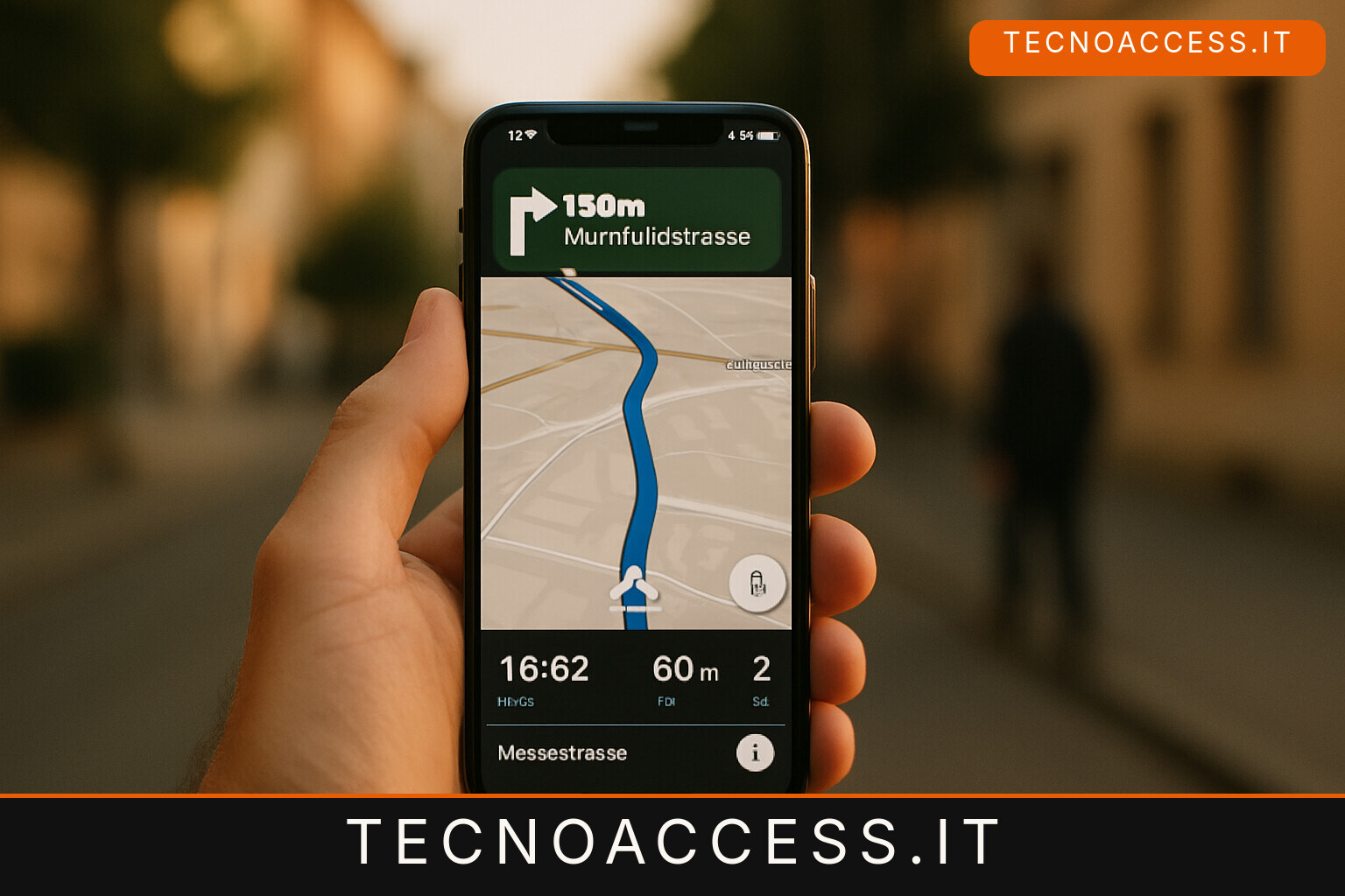 Illustrazione editoriale a tema: MyWay Pro 2.0, l’app di navigazione della federazione svizzera dei ciechi rifà la guida in tempo reale