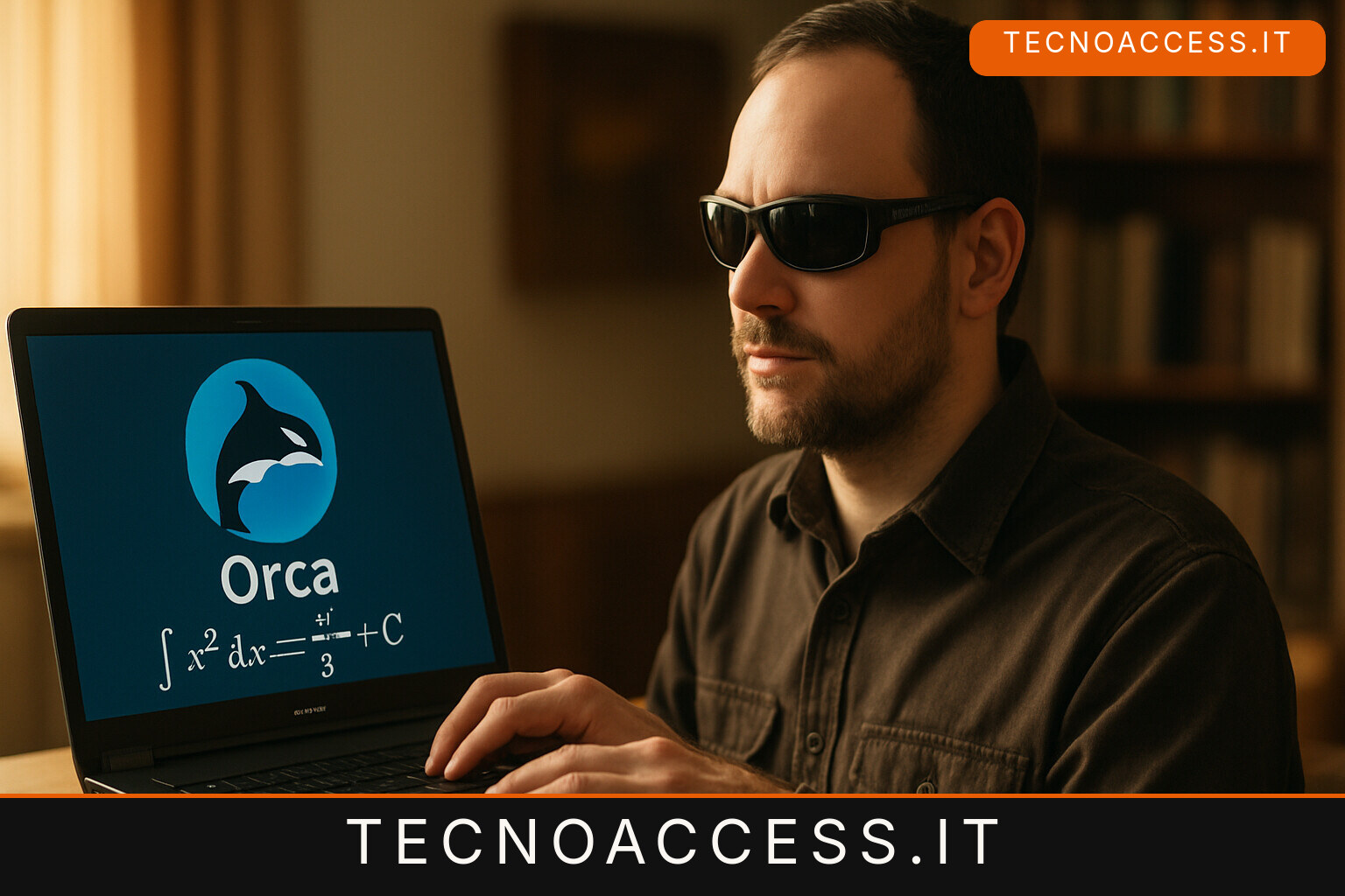 Illustrazione editoriale a tema: Orca 51 entra in beta: lo screen reader di Linux aggiunge le estensioni e legge la matematica con MathCAT