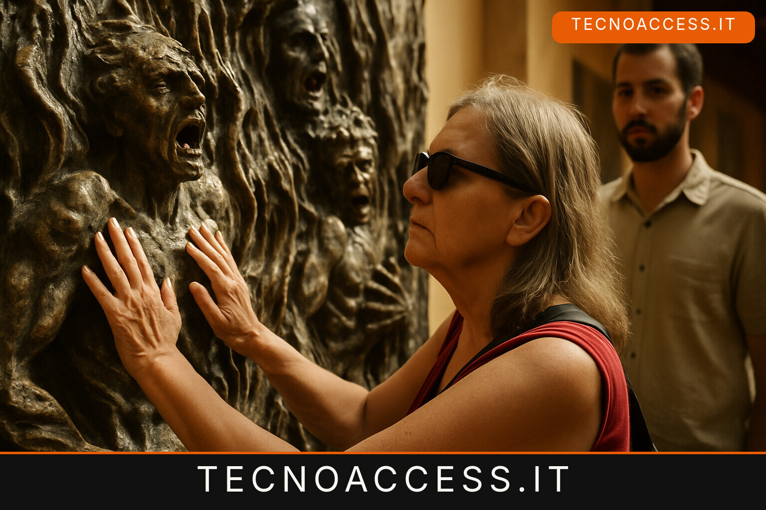 Illustrazione editoriale a tema: Rocca Priora, le sculture di Benedetto Robazza si visitano con le mani: visite tattili per il Ferragosto