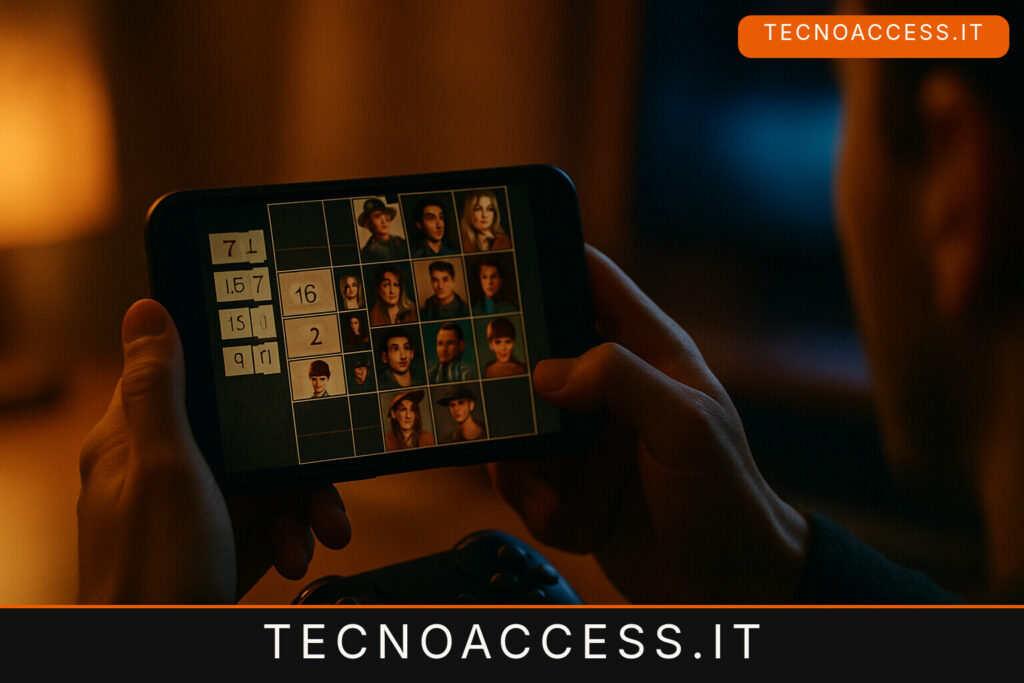 Illustrazione editoriale a tema: Roomers, il giallo a incastri che si risolve con VoiceOver