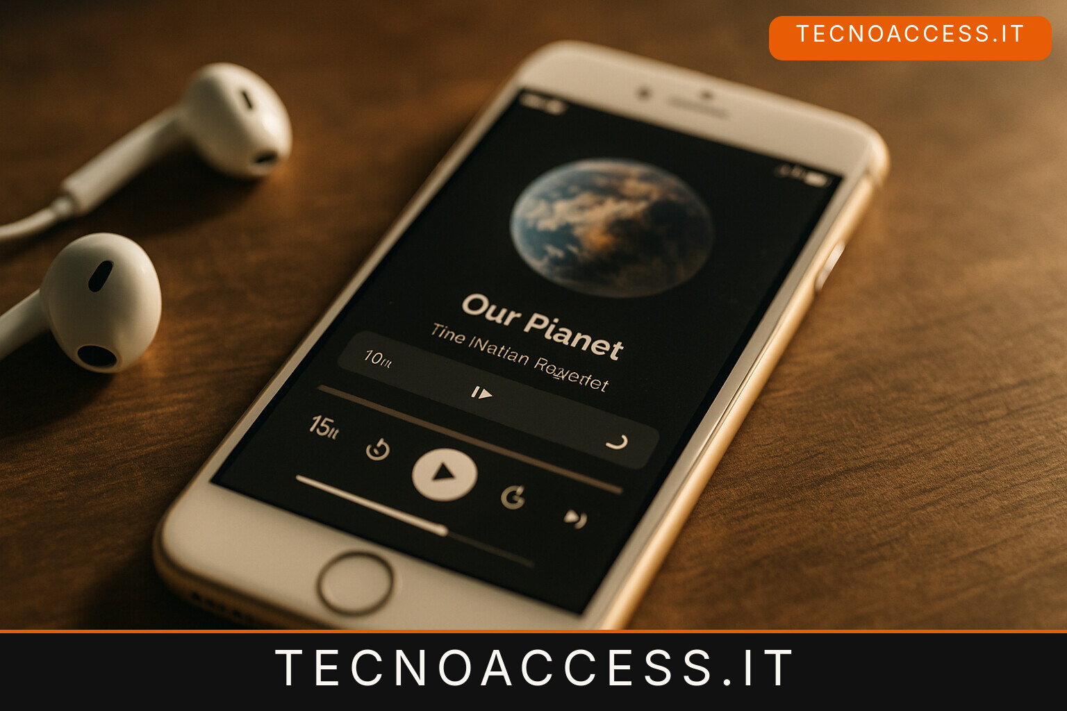 Illustrazione editoriale a tema: TecnoAccess 1.4.2: il player del podcast si regola di un decimo alla volta e resta sopra la barra