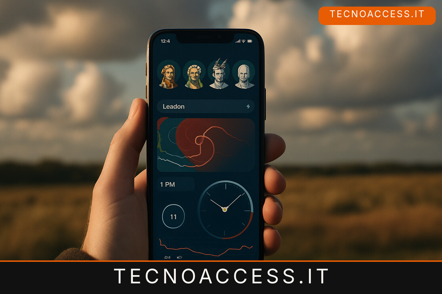 Illustrazione editoriale a tema: Weather Gods 4.9.4 rifinisce VoiceOver: ruota del tempo, grafici e traiettoria degli uragani