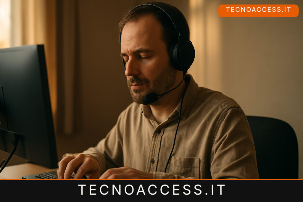 Illustrazione editoriale a tema: Audio Switcher cambia cuffie e microfono dentro NVDA