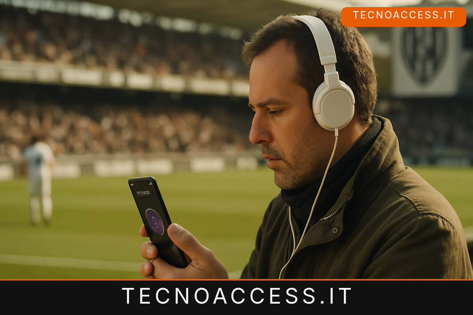 Illustrazione editoriale a tema: Cesena FC, l’audiodescrizione arriva sullo smartphone
