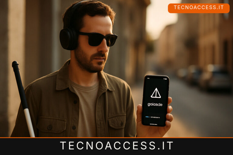 Illustrazione editoriale a tema: EchoScape annuncia gli ostacoli con l’audio spaziale, e ora guida anche a schermo bloccato