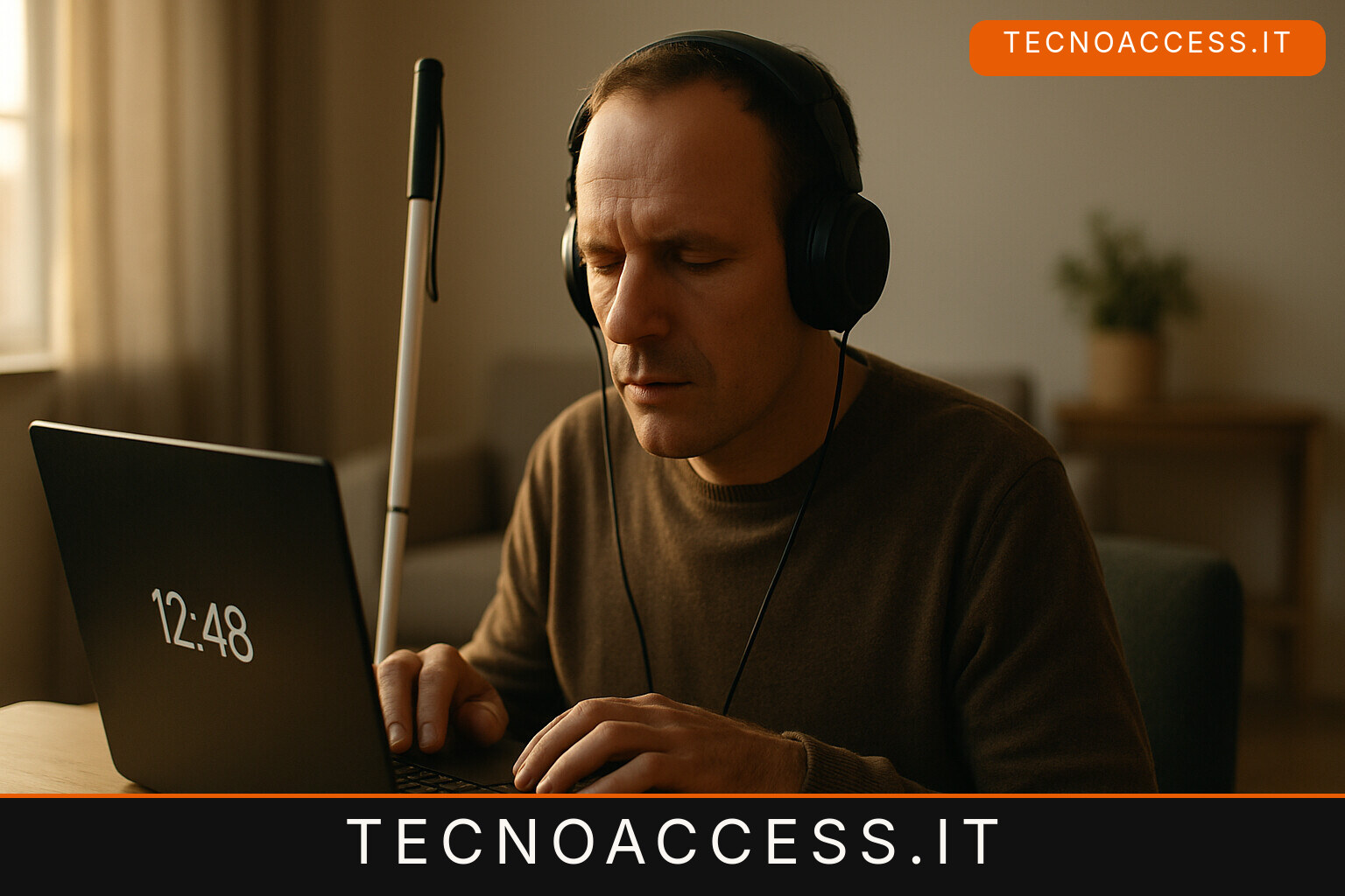 Illustrazione editoriale a tema: Gli annunci di Edge dentro NVDA si scelgono uno per uno: zittiti, riscritti o sostituiti da un bip