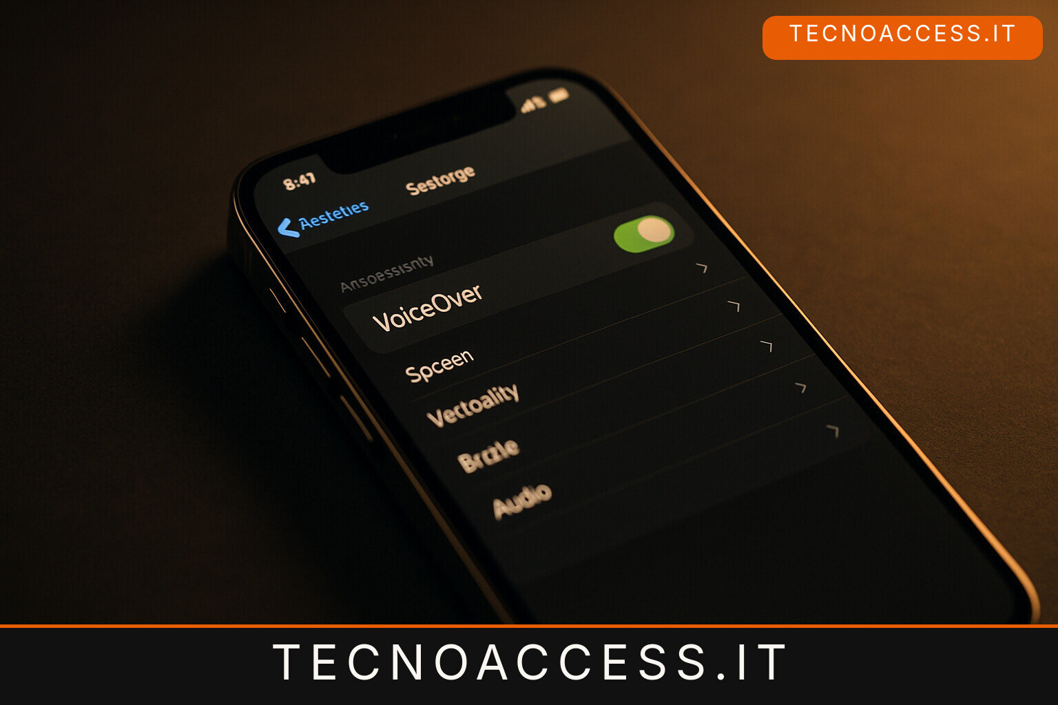 Illustrazione editoriale a tema: iOS 27 è uscito, e AppleVis definisce «profondamente preoccupante» il numero di bug gravi su VoiceOver