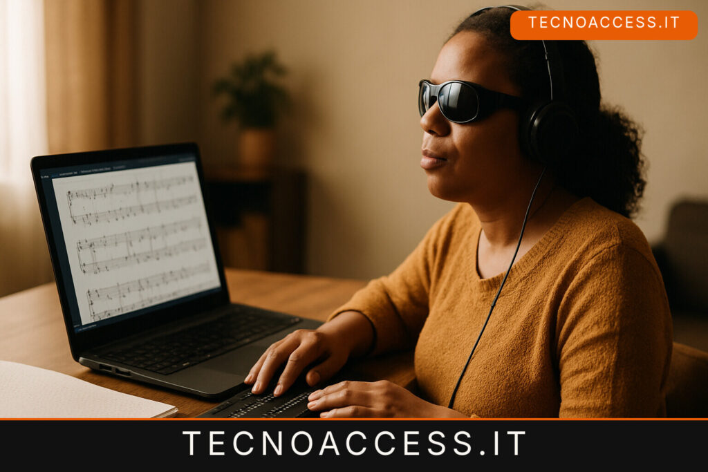 Illustrazione editoriale a tema: MuseScore, sei lezioni per imparare con lo screen reader