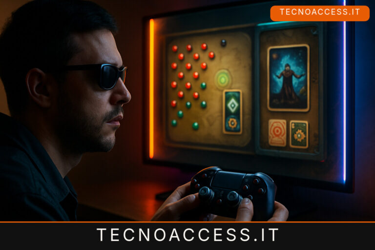 Illustrazione editoriale a tema: Pegfall e Scratch Mancer aprono le partite a VoiceOver