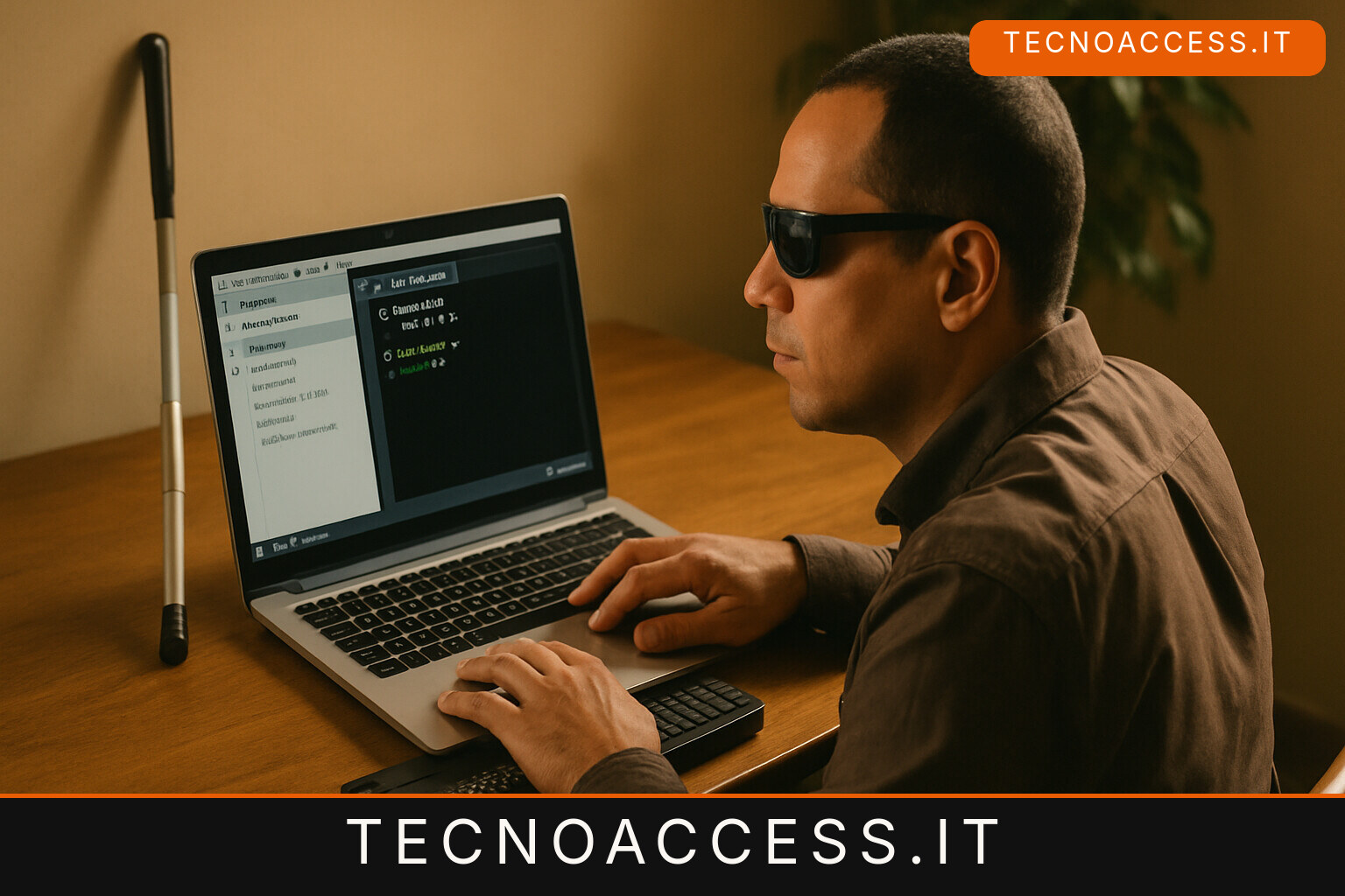 Illustrazione editoriale a tema: Python Tutor 2.0 porta corso ed editor dentro NVDA