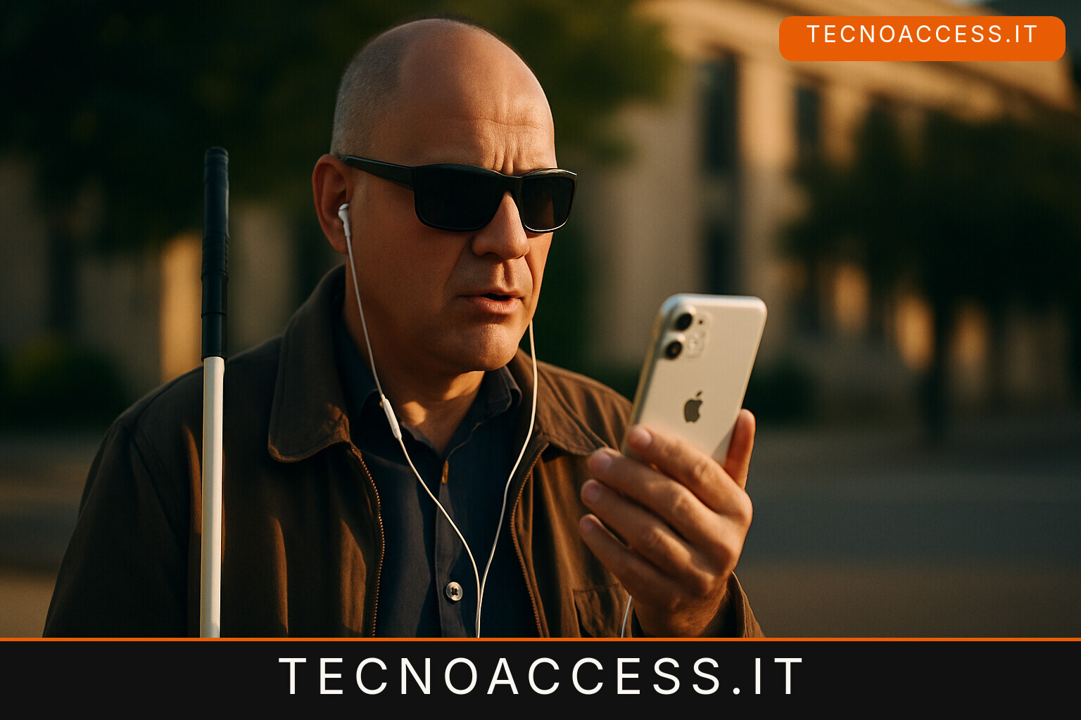 Illustrazione editoriale a tema: RealTime AI Cam descrive le scene offline su iPhone