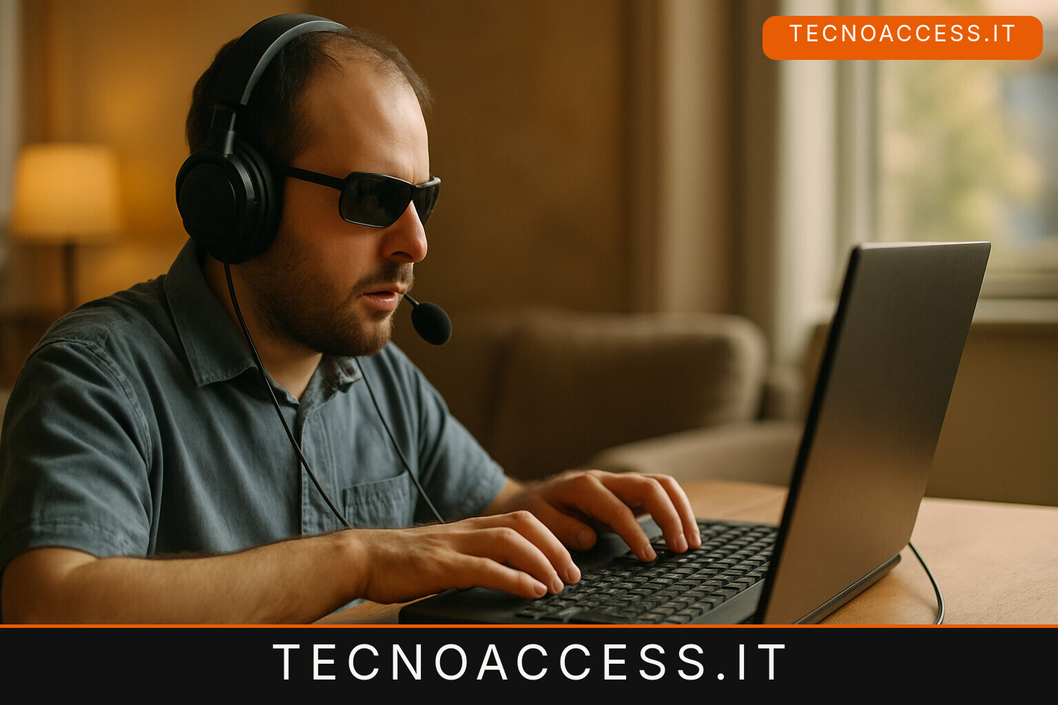 Illustrazione editoriale a tema: Remote++ porta audio e chiamate nelle sessioni NVDA