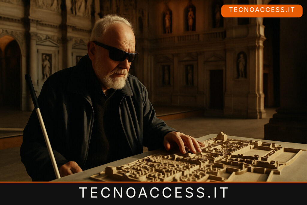 Illustrazione editoriale a tema: Sabbioneta, il 25 settembre le mappe tattili in teatro