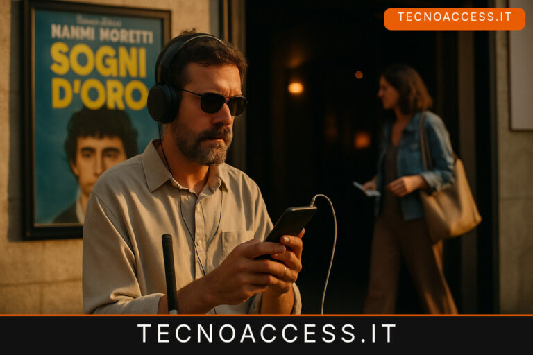 Illustrazione editoriale a tema: Tutti al cinema: Sogni d’oro con audiodescrizione