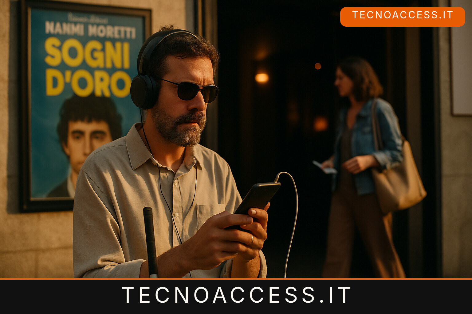 Illustrazione editoriale a tema: Tutti al cinema: Sogni d’oro con audiodescrizione