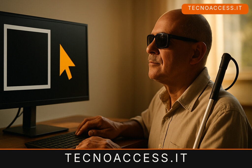 Illustrazione editoriale a tema: Windows Insider: contrasto nella Lente e indicatore mouse