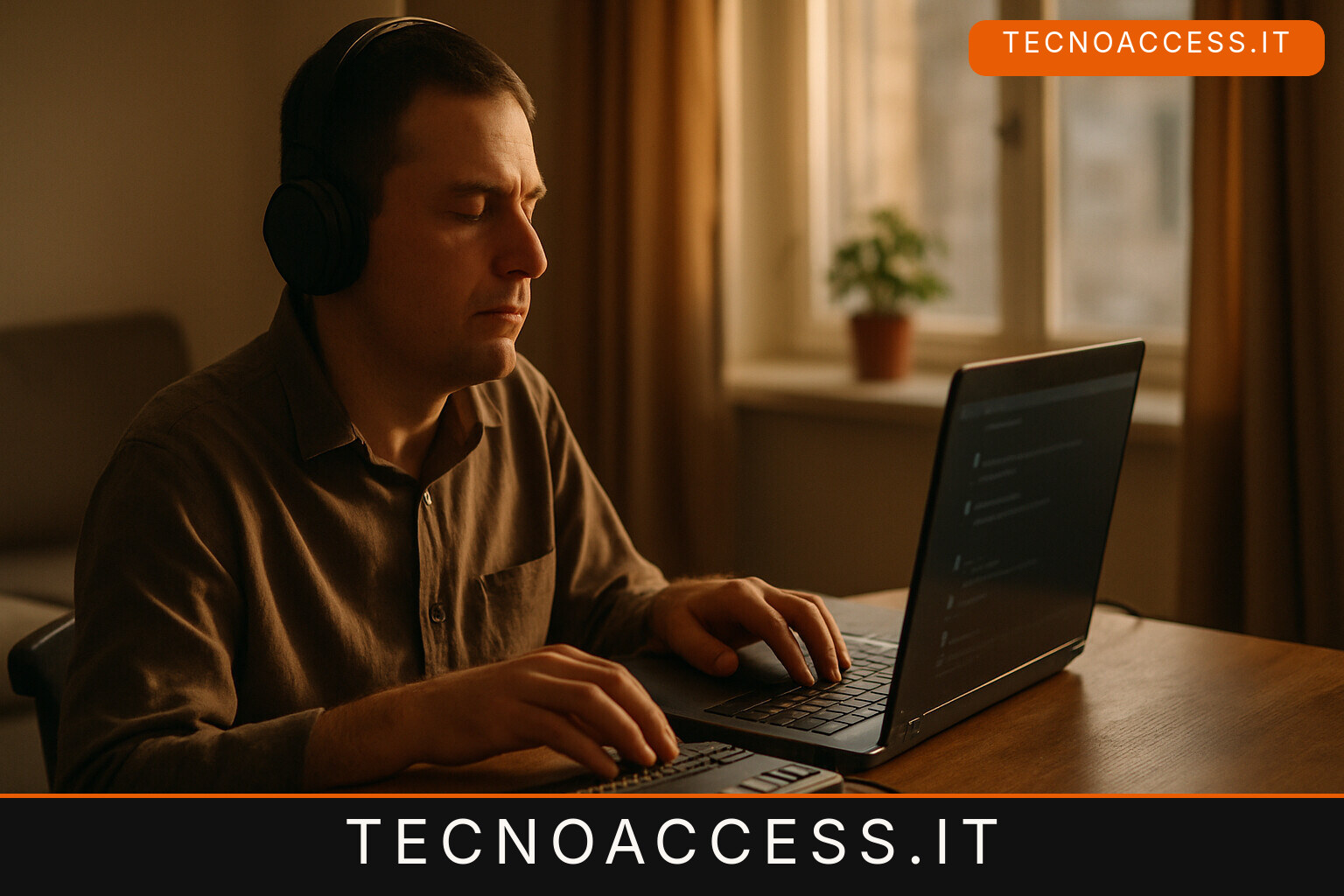 Illustrazione editoriale a tema: Access Chat cerca tester con JAWS, NVDA e display braille